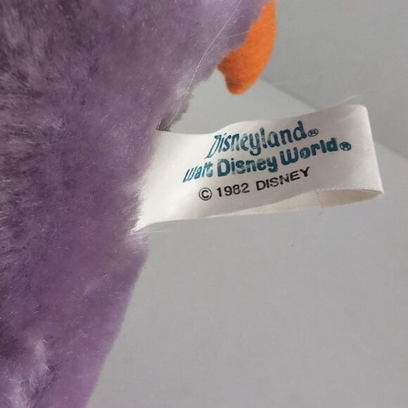 Vintage 1982 Figment Walt Disney Plush Purple Dragon Journey Into Imagination - Picture 10 of 11